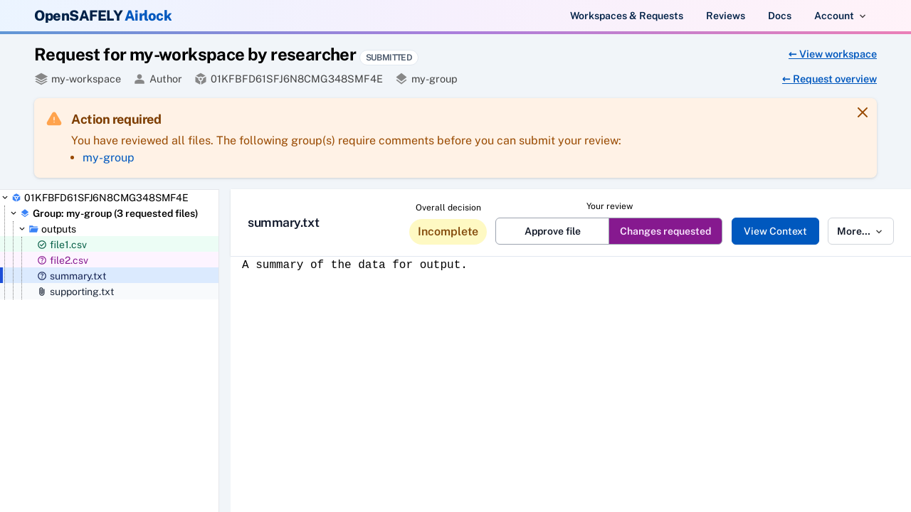Comments required before submitting reivew